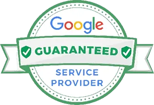 Google-guaranteed-removebg-preview-min Circular badge with "Google Guaranteed Service Provider" text and green check marks on a white background.